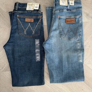 Wrangler women’s retro boot cut  Jeans Duo - Dark Blue & Light Blue Washes